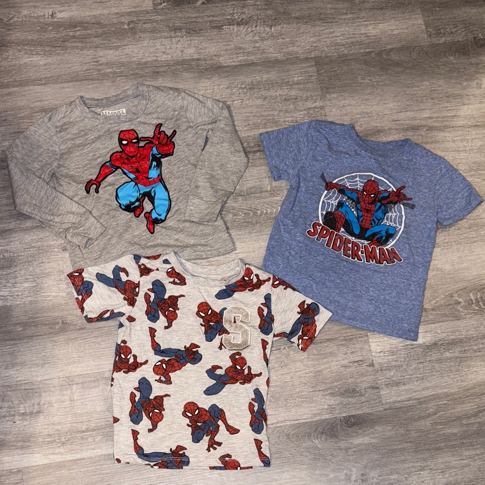 Spider-Man Graphic T-Shirts Set Bundle of 3 Tees